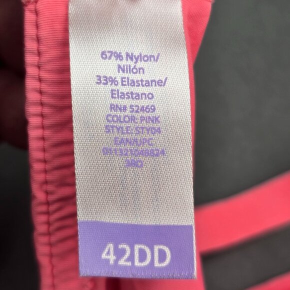 Secret Treasures Pink Bra 42DD Adjustable Straps Full Coverage Intimates - Picture 4 of 6